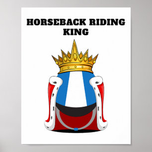 Boys Horseback Riding King Mens Horse Riding Poster