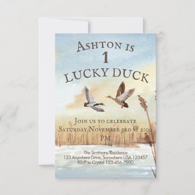 Boys Hunting Invitation (Front)