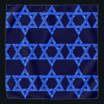 Boys Jewish Star of David Bandana in Blue ©<br><div class="desc">Cute patterned Jewish Star of David on blue for men or boys.</div>