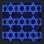 Boys Jewish Star of David Bandana in Blue ©<br><div class="desc">Cute patterned Jewish Star of David on blue for men or boys.</div>