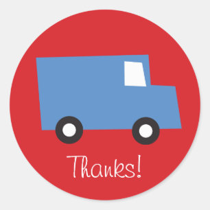 Boys Jouets Blue Truck Sticker Merci d'anniversair