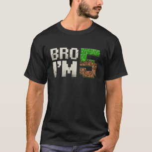 Boys Kids 5th Birthday 5 Year Old Gamer Pixel Numb T-Shirt