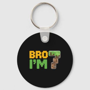 Boys Kids 7th Birthday Boy Bro I’m 7 Year Old Game Keychain