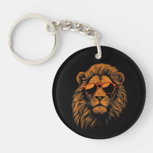 Boys Kids Funny Lion Animal Keychain