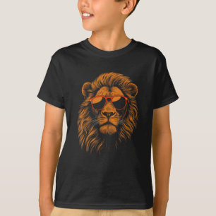 Boys Kids Funny Lion Animal T-Shirt