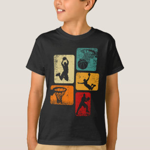 Boys Kids Men Bysketbyll Vintage Fun Bysketbyll Fu T-Shirt