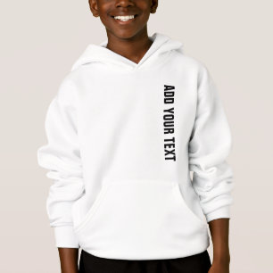 Boys Kids White Hoodie Pullover Sweatshirt
