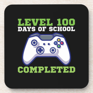 Boys Level 100 Days Of School Completed  Coaster