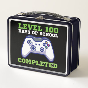 Boys Level 100 Days Of School Completed Metal Lunch Box