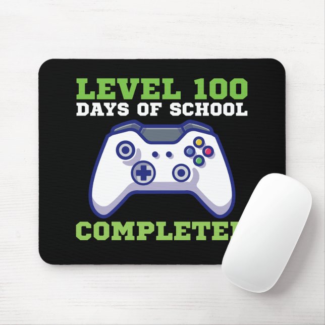 Boys Level 100 Days Of School Completed  Mouse Pad (With Mouse)