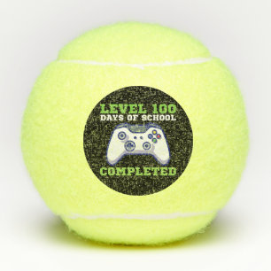 Boys Level 100 Days Of School Completed Tennis Balls