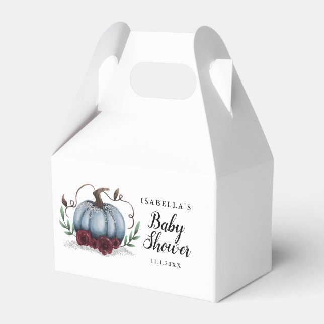 Boys Little Pumpkin Baby Shower Favor Box (Front Side)