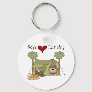 Boys Love Camping Keychain