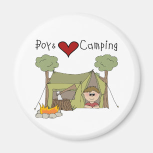 Boys Love Camping Magnet