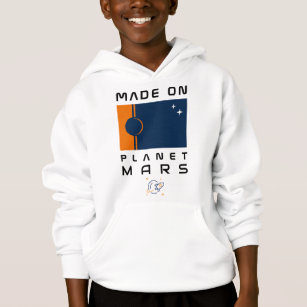 Boys Made On Planet Mars Hoodie with Martian Flag
