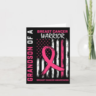 Boys Men Pink Breast Cancer Awareness Grandma Amer Card