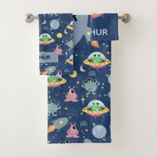 Boys mignon et moderne Espace Alien Nom du Motif E