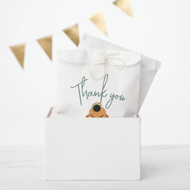 Boys Modern Cute Monster Alien Baby Shower Favour Bag (Party)
