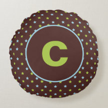 Boy's Monogrammed Starry Night in Brown