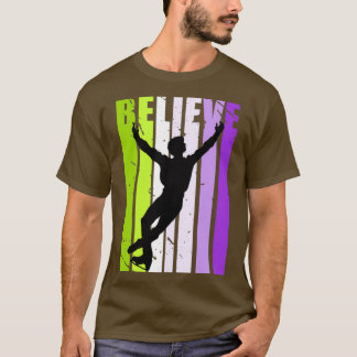 Boys Motivational Ice Skater Skating Skate Figure  T-Shirt