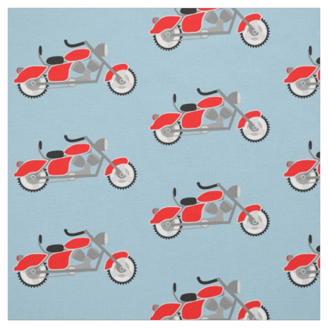 Boys motorcycle motif fabric (Swatch)