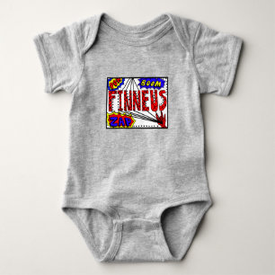 Boy's Name Finneus Spider Web Super Powers Baby Bodysuit
