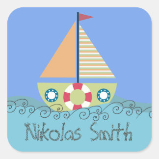 Boys Name Personalized Name Label Sticker