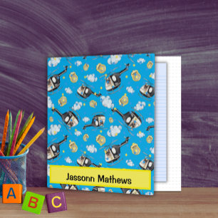Boys Name Police Helicopter K9-Unit Pattern   Binder