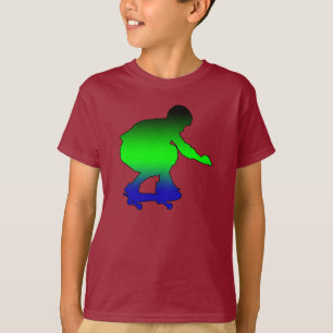 Boys neon skateboarder reglan shirt