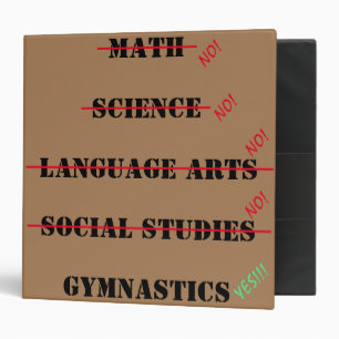Boys No Class Yes to Gymnastics Binder