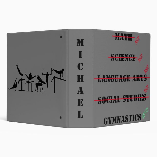 Boys No Class Yes to Gymnastics Binder (Background)