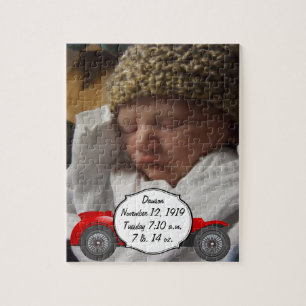 Boys Nursery Classic Car Gifts Sweet red Retro Car Jigsaw Puzzle
