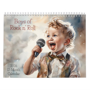 Boys of Rock and Roll 2026 Calendar 12 Months