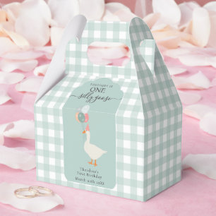Boy's One Silly Goose 1st Birthday Party Favor Box
