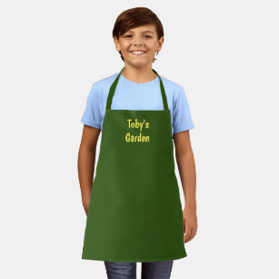 Boys' or girls' customizable gardening apron