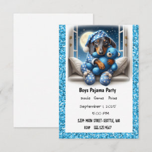 BOYS PAJAMA PARTY INVITATION