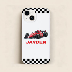 Boys Personalised Racing Car Case-Mate iPhone 14 Case