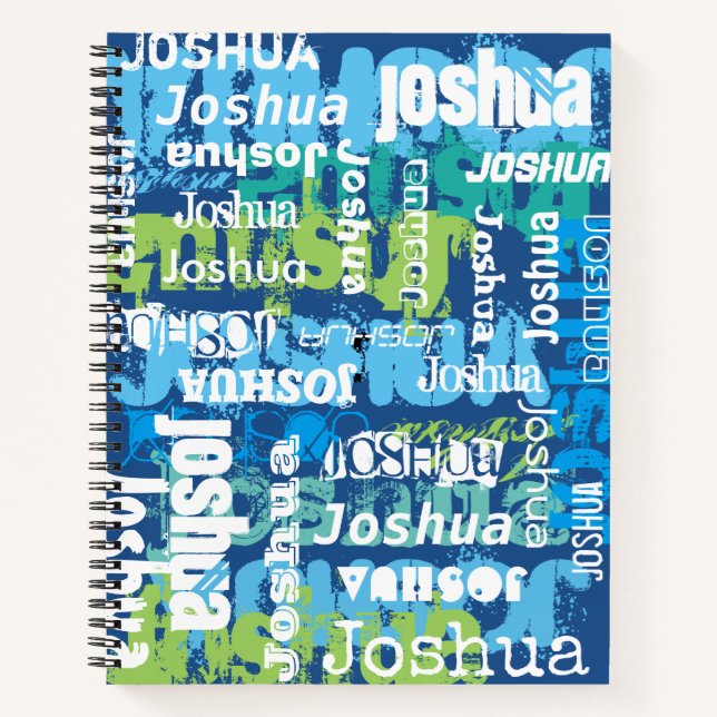 Boy's Personalized Custom Name Notebook (Front)