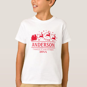 Boys Personalized Family Christmas Holiday T-Shirt
