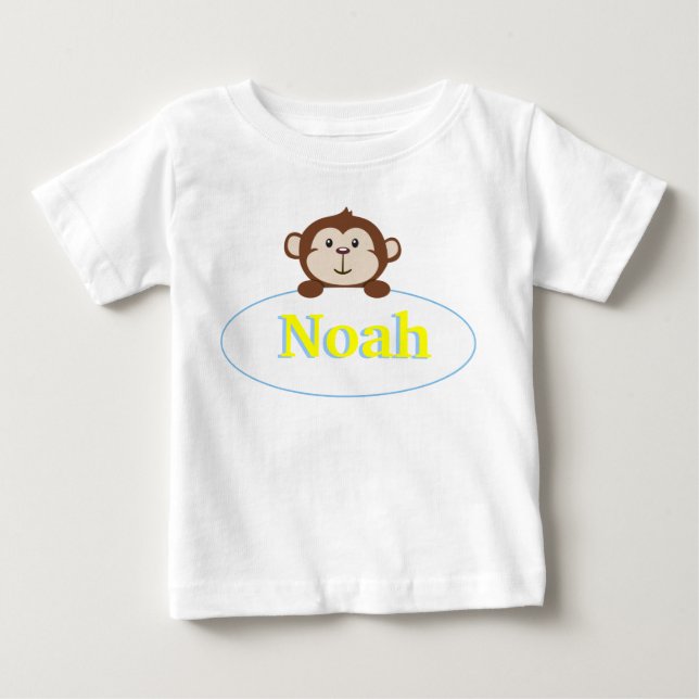 Boys Personalized Monkey Shirt (Front)