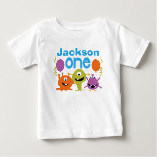Boy's Personalized Monsters 1st Birthday T-shirt