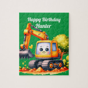 Boy's Personalized name Happy Birthday Jigsaw Puzzle