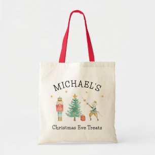 Boy's Personalized Nutcracker Christmas Eve Tote Bag