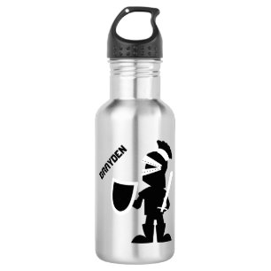 Boys Personalized Royal Knight Kids Black 532 Ml Water Bottle