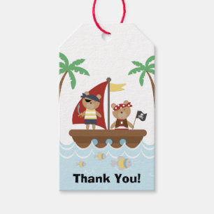 Boys Pirate Birthday Party Gift Tags