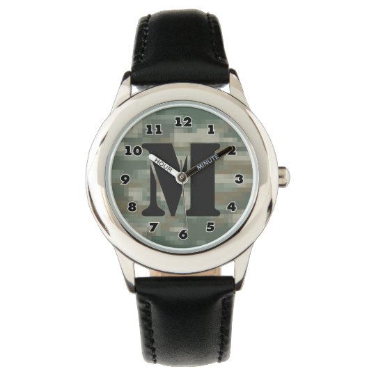 Boys pixel camouflage watch | personalize monogram
