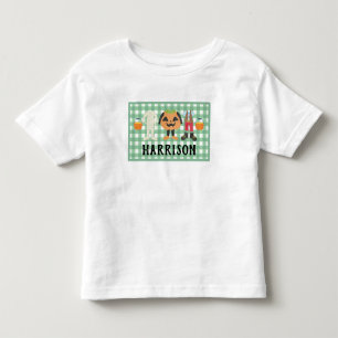 Boys Plaid Trick or Treat Halloween Toddler T-shi T-shirt