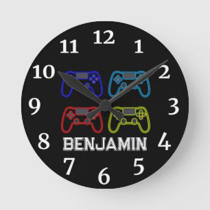 Boys Playstation Personalised Clock