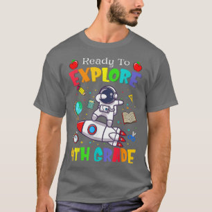 Boys Ready to explore 4th Grade Back to School Ast T-Shirt