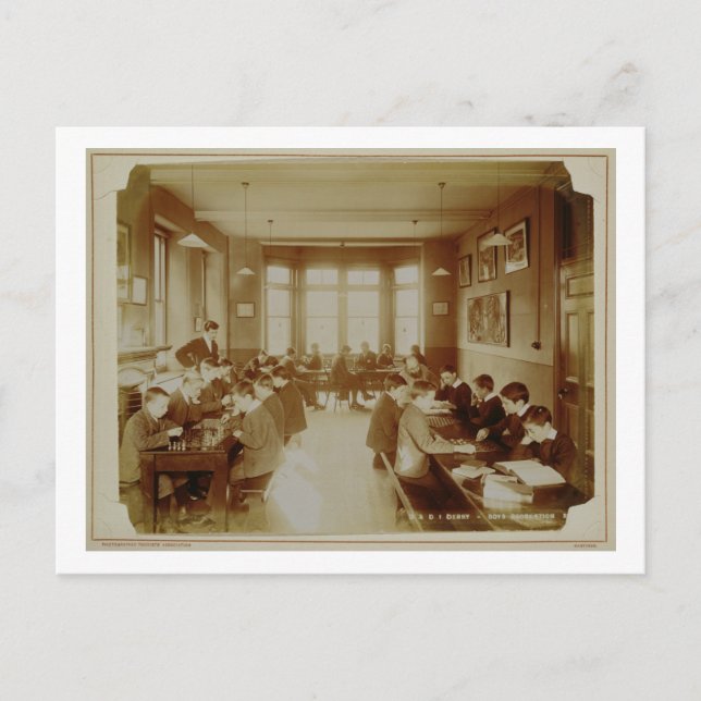 Boy's Recreation Room at the Deaf and Dumb Institu Postcard (Front)
